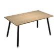 Bureau LEONARDO - 140 cm - Pieds métal noirs - Chêne