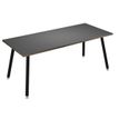 Bureau LEONARDO - 180 cm - Pieds métal noirs - Anthracite chants chêne