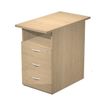 Caisson hauteur bureau Trend - L43xP60xH72 cm - 3 tiroirs + 1 niche - imitation chêne clair
