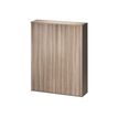Armoire haute JAZZ+ - L158 x H211 x P48 - 4 portes pliantes - 10 étagères - Chêne gris