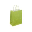 3760028772767-50 Sacs cadeau kraft - poignées torsadées - 22 cm x 12 cm x 31 cm - vert-Angle gauche-0