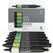 884955073858-ProMarker - 6 Marqueurs double pointe - tons verts--0