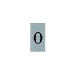 Pickup - Plaque de signalisation - 25 x 44 mm - autocollant - chiffre 0