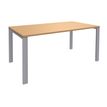 Bureau simple IRIS - L120 cm - Pieds aluminium - plateau imitation Hêtre