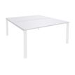 Bureau Bench IRIS - L140 cm - Plan de départ - Pieds blanc - plateau Blanc perle