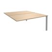 Bureau Bench IRIS - L120 cm - Plan suivant - Pieds aluminium - plateau imitation Chêne clair