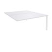 Bureau Bench IRIS - L120 cm - Plan suivant - Pieds blanc - plateau Blanc perle