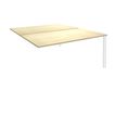 0404000122142-Bureau Bench IRIS - L120 cm - Plan suivant - Pieds blanc - plateau imitation Erable--0