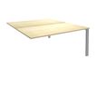 Bureau Bench IRIS - L120 cm - Plan suivant - Pieds aluminium - plateau imitation Erable