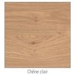 3253310150720-Bureau droit IDRA - Vague à gauche - L140 cm - Pieds alu - plateau imitation Chêne--3