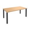 Bureau droit EXPRIM - L180 cm - Plateau imitation Hêtre - Pieds carbone
