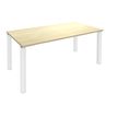 Bureau droit EXPRIM - L180 cm - Plateau imitation Erable - Pieds blanc