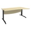 Bureau droit IDRA - Vague à droite - L140 cm - Pieds anthracite - plateau imitation Erable