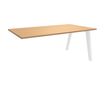 Bureau simple STEELY - L160 cm - Bureau suivant - Pieds blanc - plateau imitation Hêtre