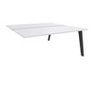 Bureau double STEELY - L120 cm - Double face Suivant - Pieds carbone - plateau Blanc perle