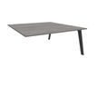 Bureau double STEELY - L140 cm - Double face Suivant - Pieds carbone - plateau imitation Chêne gris