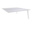 Bureau double STEELY - L180 cm - Double face Suivant - Pieds blanc - plateau Blanc Perle