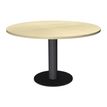 Table de réunion ronde - diam 100 cm - pieds tulipe anthracite - plateau imitation érable