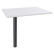 Extension IDRA/DUAL sur pied tube - 80 x 60 cm - Pied anthracite - plateau Blanc perle