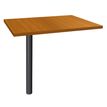 Extension IDRA/DUAL sur pied tube - 80 x 60 cm - Pied anthracite - plateau imitation Merisier