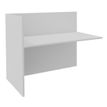 Banque d'accueil Module de départ haut OLA - L82,5 x H112 x P82,5 cm - structure blanc perle, plateau blanc perle