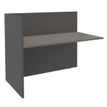 Banque d'accueil Module de départ haut OLA - L82,5 x H112 x P82,5 cm - structure carbone, plateau chêne gris