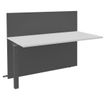 Banque d'accueil Module suivant haut OLA - L160 x H112 x P82,5 cm - structure carbone, plateau blanc perle