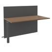 Banque d'accueil Module suivant haut OLA - L80 x H112 x P82,5 cm - structure carbone, plateau noyer