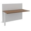 Banque d'accueil Module suivant haut OLA - L160 x H112 x P82,5 cm - structure blanc perle, plateau noyer
