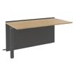 Banque d'accueil Module suivant bas OLA - L160 x H75,5 x P82,5 cm - structure carbone, plateau chêne clair