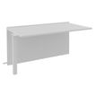 Banque d'accueil Module suivant bas OLA - L160 x H75,5 x P82,5 cm - structure blanc perle, plateau blanc perle