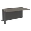 Banque d'accueil Module suivant bas OLA - L160 x H75,5 x P82,5 cm - structure carbone, plateau chêne gris