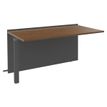 Banque d'accueil Module suivant bas OLA - L80 x H75,5 x P82,5 cm - structure carbone, plateau noyer