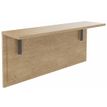 Tablette pour banque d'accueil OLA - réglable en hauteur - L140 x P30 cm - equerre carbone (A positionner sur module haut ou retour direct haut) - chêne clair