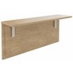 Tablette pour banque d'accueil OLA - réglable en hauteur - L140 x P30 cm - equerre blanche (A positionner sur module haut ou retour direct haut) - chêne clair