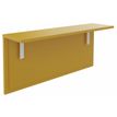 Tablette pour banque d'accueil OLA - réglable en hauteur - L140 x P30 cm - equerre blanche (A positionner sur module haut ou retour direct haut) - jaune curry