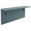 Tablette pour banque d'accueil OLA - réglable en hauteur - L140 x P30 cm - equerre carbone (A positionner sur module haut ou retour direct haut) - bleu argile