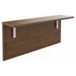 Tablette pour banque d'accueil OLA - réglable en hauteur - L140 x P30 cm - equerre blanche (A positionner sur module haut ou retour direct haut) - noyer