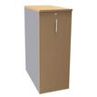 Caisson TOWER - L44 x H114 x P80 cm - 3 tablettes + 1 support DS réglable - structure alu - dessus et façade imitation hêtre
