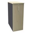 3253310171022-Caisson TOWER - L44 x H114 x P80 cm - 3 tablettes + 1 support DS réglable - structure anthracite - dessus et façade --0