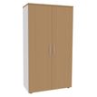 0404000124573-Armoire haute EXPRIM/LOFTER/LEVEL - H180 x L80 x P47 - 2 portes - Corps Blanc perle - Dessus et portes --0