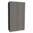 3253310161740-Armoire haute IDRA/DUAL - H180 x L80 x P47 - 2 portes - Corps anthracite - Portes et dessus imitation c--0