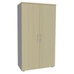 3253310174726-Armoire haute IDRA/DUAL - H180 x L80 x P47 - 2 portes - Corps alu - Portes et dessus imitation Erable--0