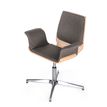 2012349448311-Chaise SPERA - siège pivotant - structure bois recouvert de tissu gris--0