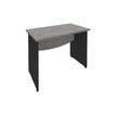 Bureau droit DUAL - L80 - Pieds Anthracite - plateau imitation Chêne gris
