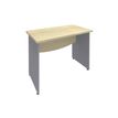 3253310104921-Bureau droit DUAL - L80 - Pieds Alu - plateau imitation Erable--0