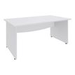 3253310175167-Bureau droit DUAL - L180 - Pieds blanc - plateau blanc--0