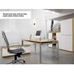 Bureau bois SLIVER - 190 cm - Pieds métal - Chêne fil et blanc