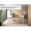 3483600165473-Bureau verre SLIVER avec voile de fond - 190 cm - Pieds métal - Chêne fil et blanc--0