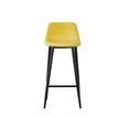 Lot de 2 tabourets MUST - pied noir - assise safran